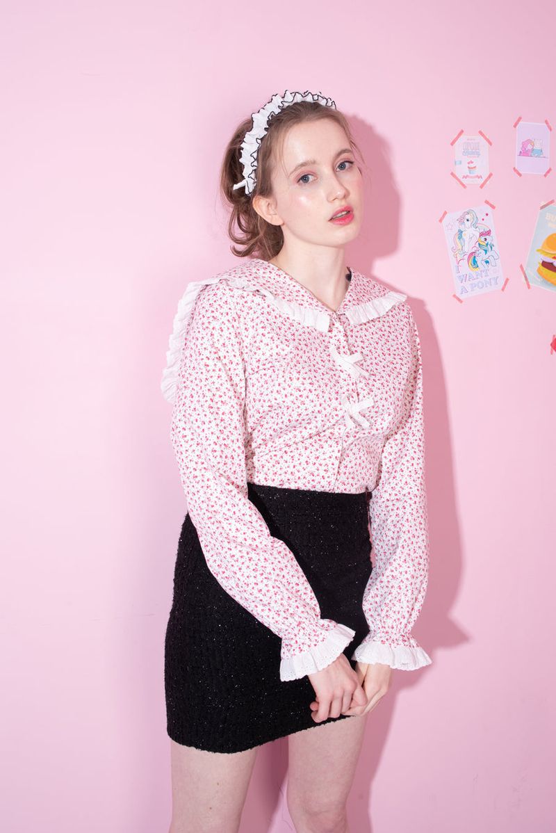 flower sailor blouse