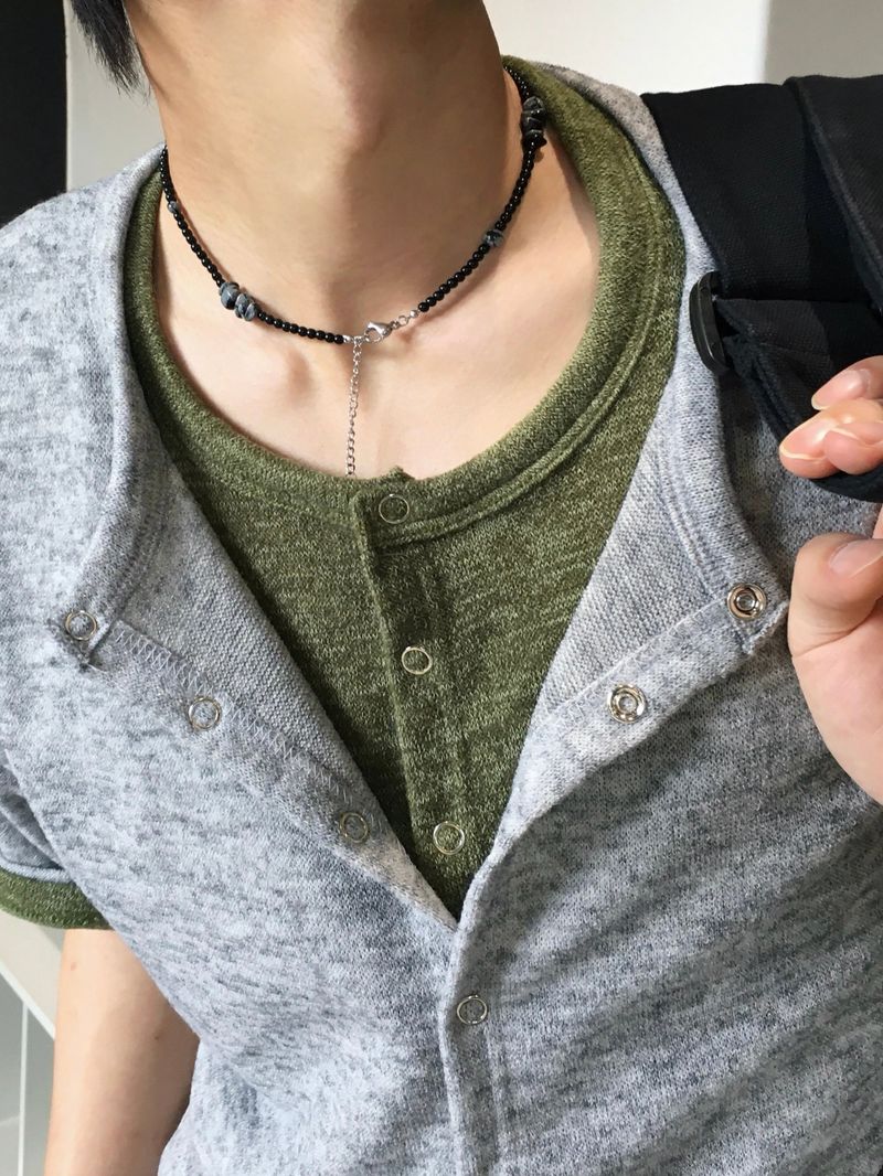 Bask stone beads necklace 7C