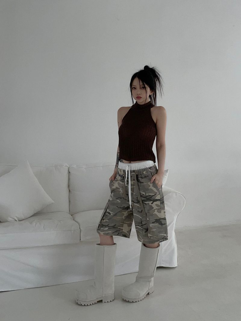 girly camo bermuda pt
