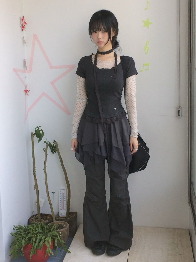 chiffon layered skirt
