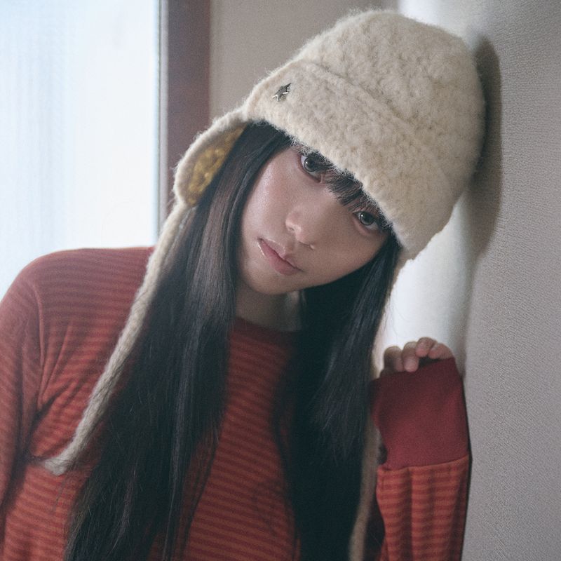 handmade crochet trooper hat cream