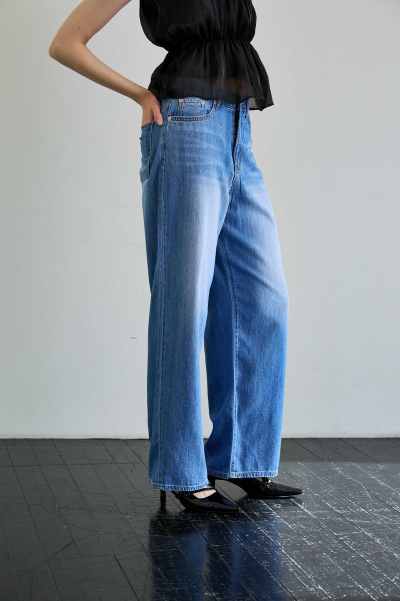 AZURE WIDE DENIM PANTS / BLUE
