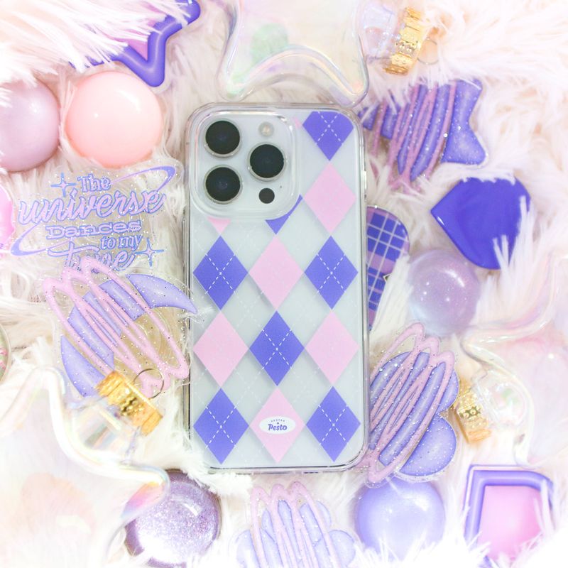 Pastar Pesto(パスターぺスト)の「【MADE】Argyle Jelly hard Phone case(Smartphone Accessories)」