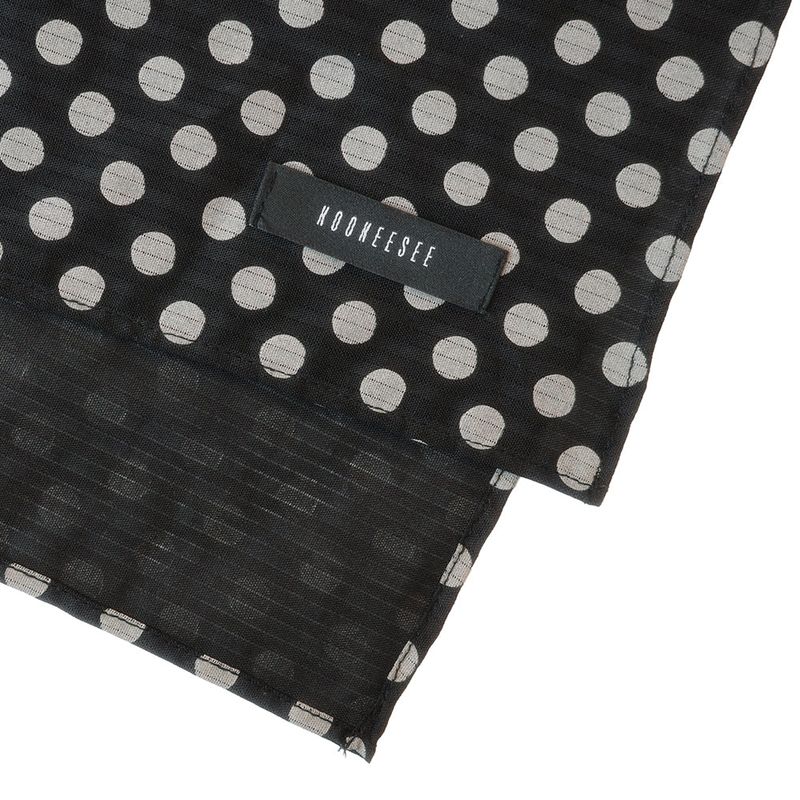Polka Dot Long Scarf (black)