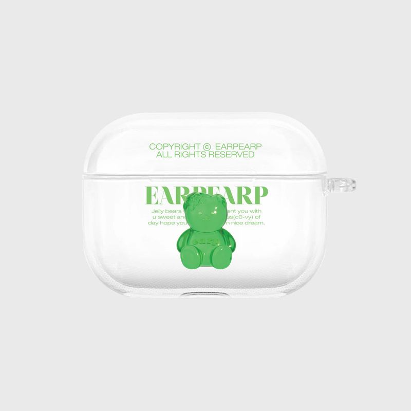 EARPEARP(アプアプ)の「LITTLE JELLY COVY-GREEN(AIR PODS PRO-CLEAR HARD)(Smartphone Accessories)」