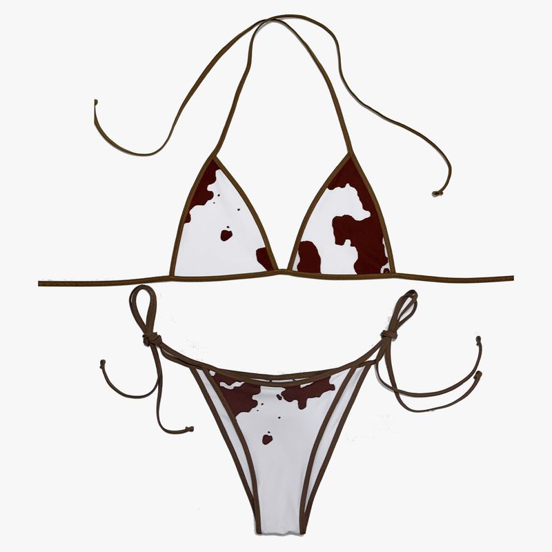 Zoe triangle bikini - mocha splash [classic]