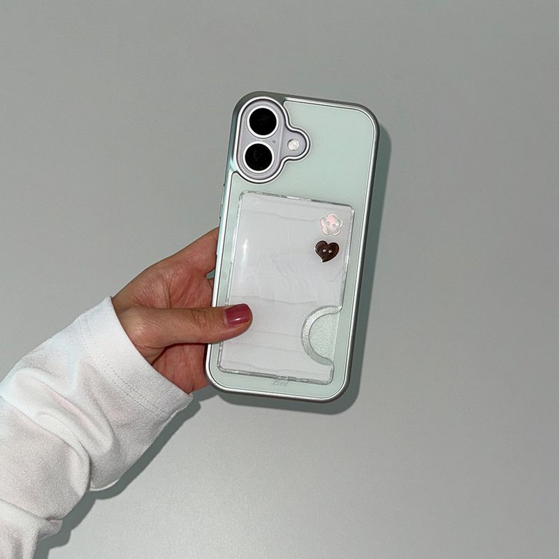 [MADE] [+MagSafe] BASIC MINT PHONE CASE (glass silver bumper)