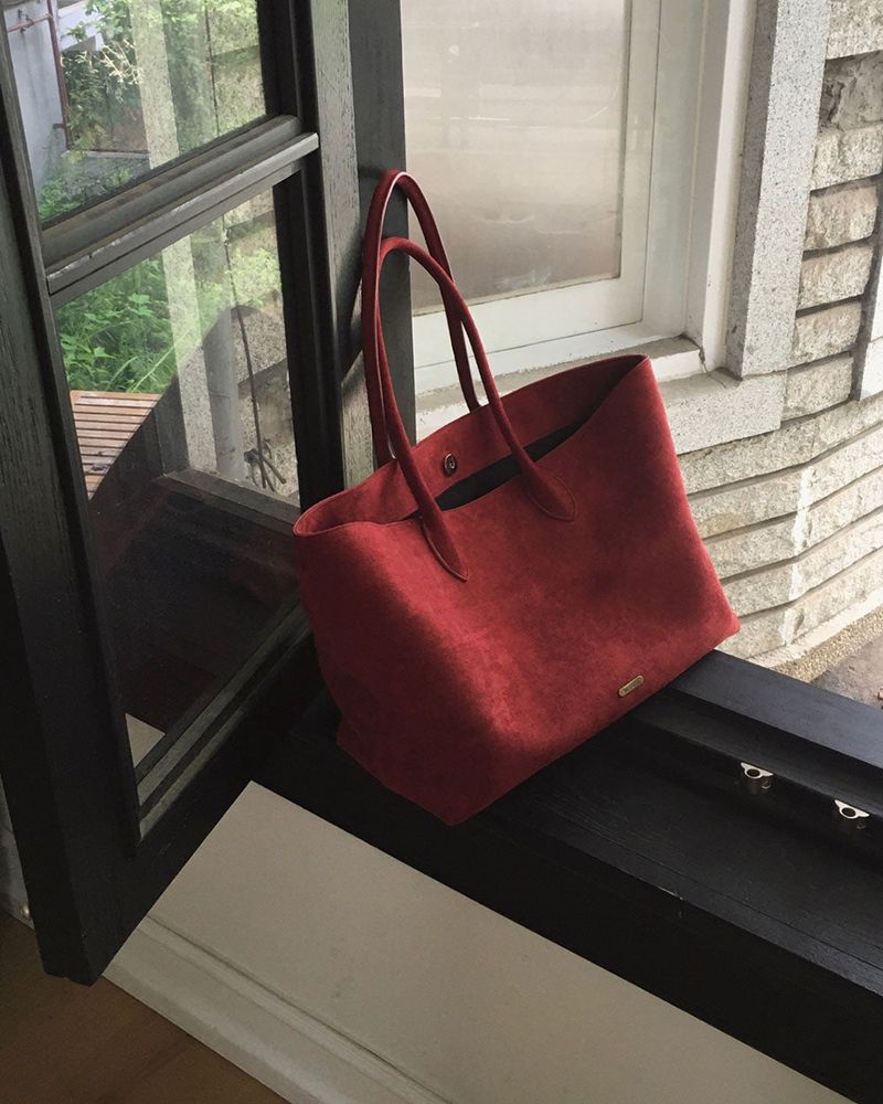 [MADE] Salmon suede tote bag