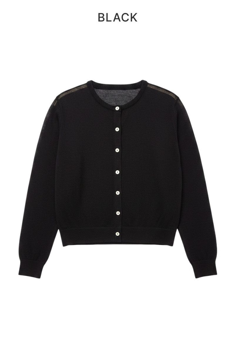 Romin Round Neck Knit Cardigan