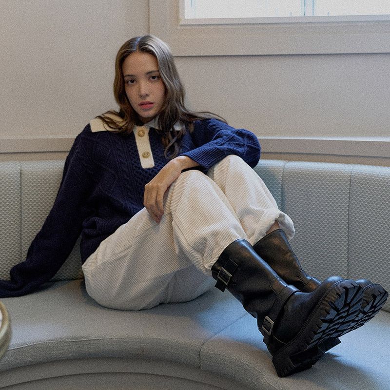 Natalie Two Belted Boots_B1542