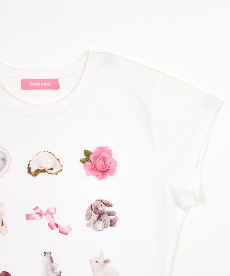 GRAPHIC CROP T WHITE