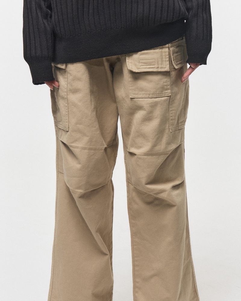 Bluesf semi-wide washed cargo pants