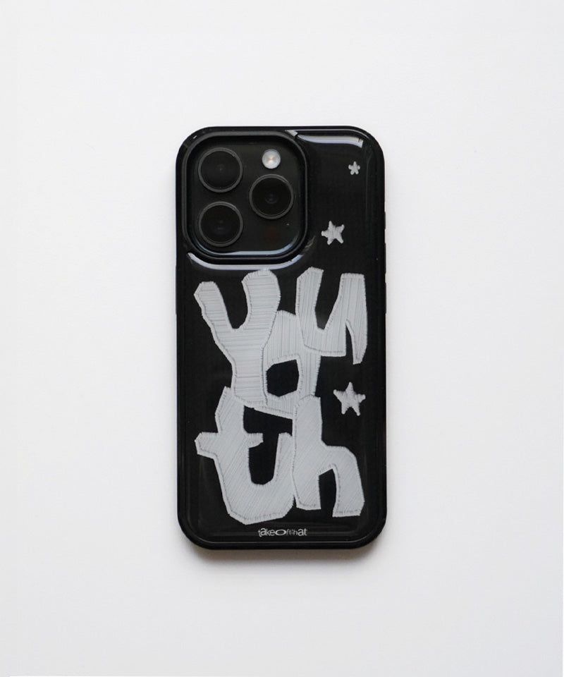 takeoffthat（テイクオフザット）の「Youth ケース（ニット・ブラック）（スマホグッズ/小物）」