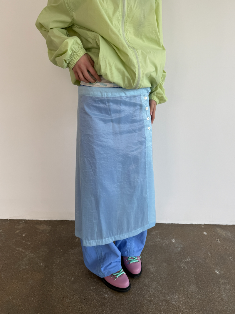 shine button layered skirt