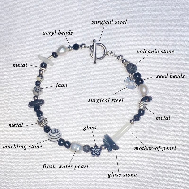 black gemstone bracelet