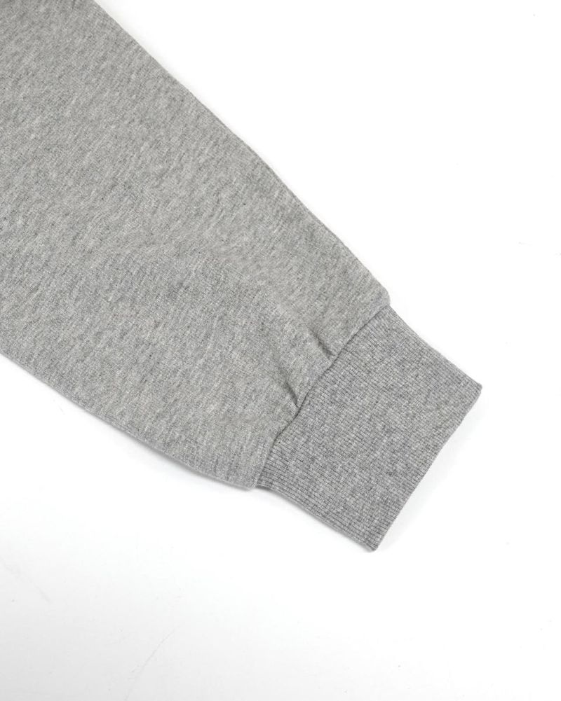 Studded One-shoulder Sweatshirt Melange Gray
