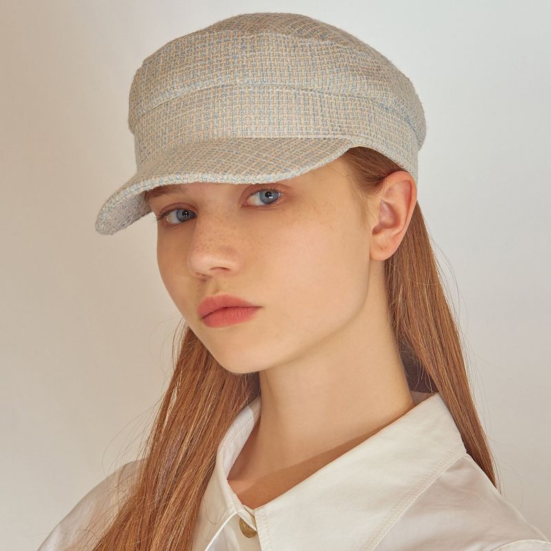 andy marine cap - tweed light blue