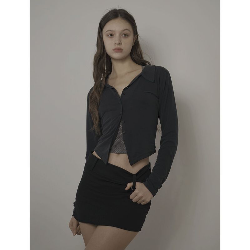 PALIN SEE-THROUGH SHIRT-WASHED BLACK