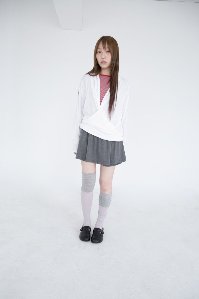 ラップドレープネックトップ(3colors)