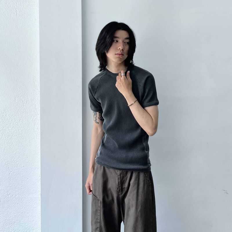 Sharp Silhouette Slim-Fit Ribbed Tee