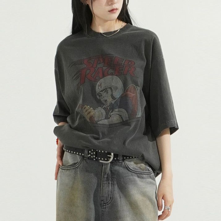 KIXI（キッシー）の「Speed racer pigment over t-shirt（Tops）」