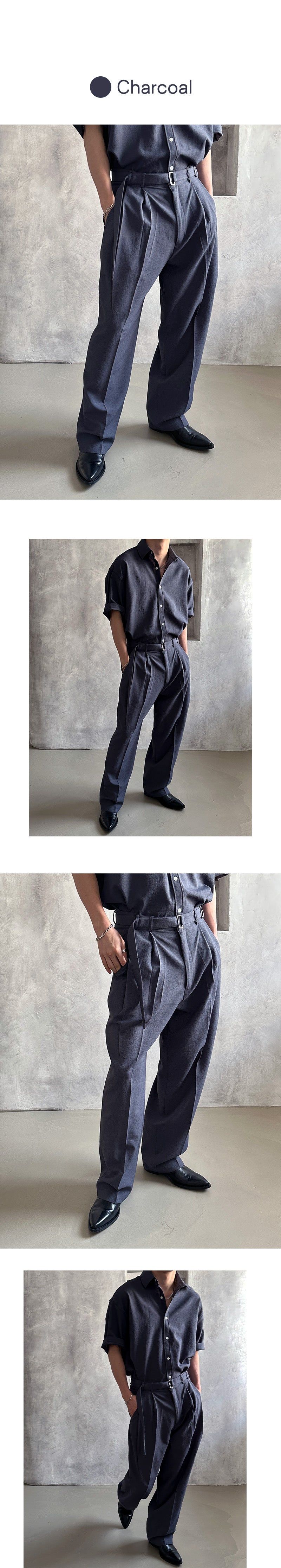 [SET UP가능] Minimal belt slacks(3color)