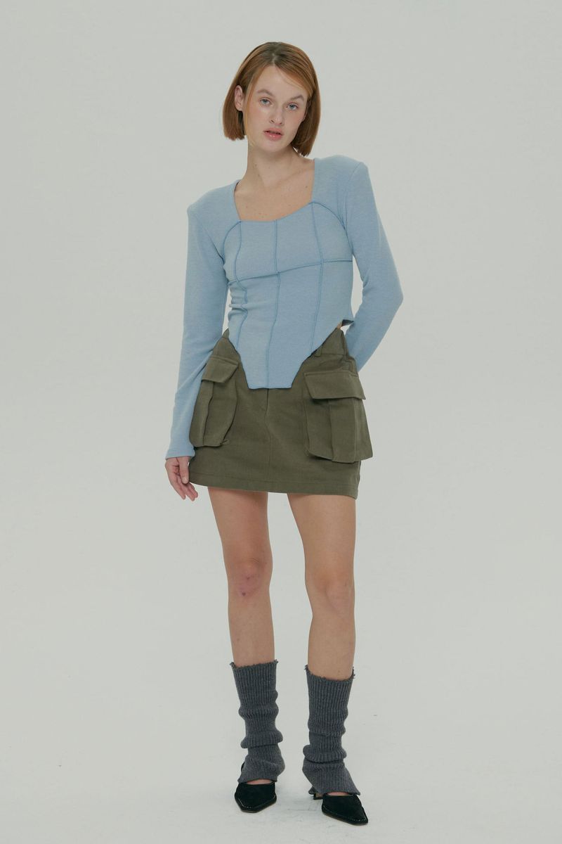 CARGO MINI SKIRT / KHAKI