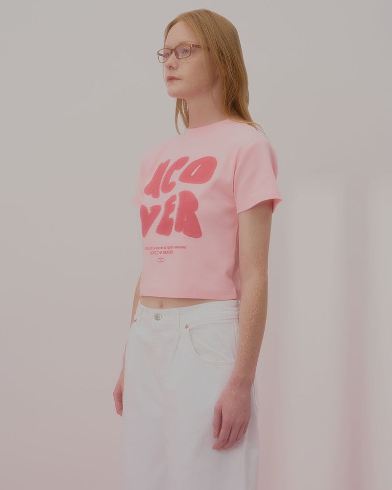 POINTAGE LOGO CROP TSHIRT-PINK