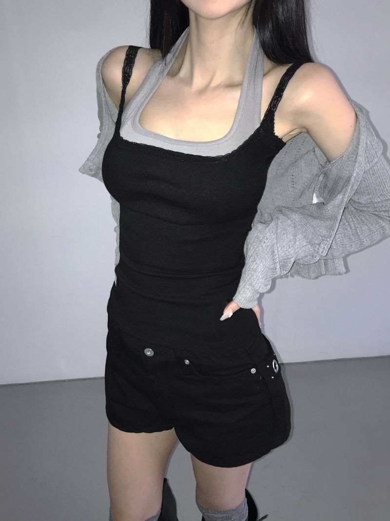 1733 back slop shorts(2 color)