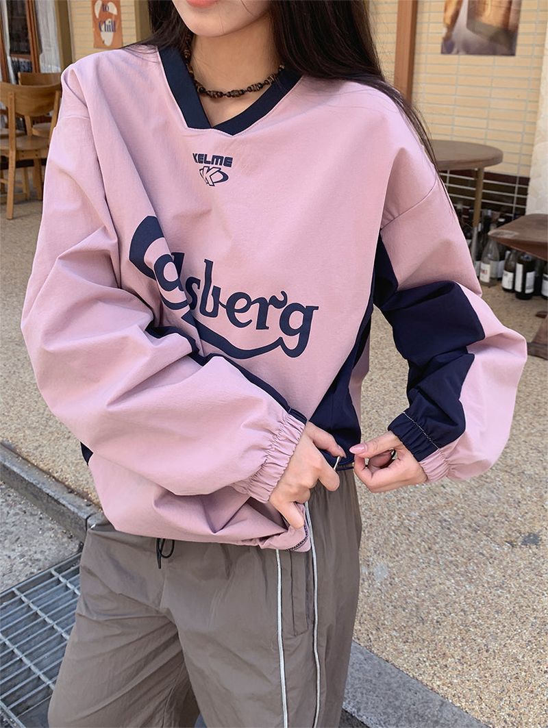 CARLI SPORTY NYLON SWEAT SHIRT (3COLOR)