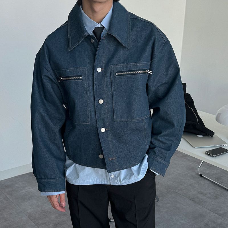 ASCLO Denim Crop Blouson (3color)