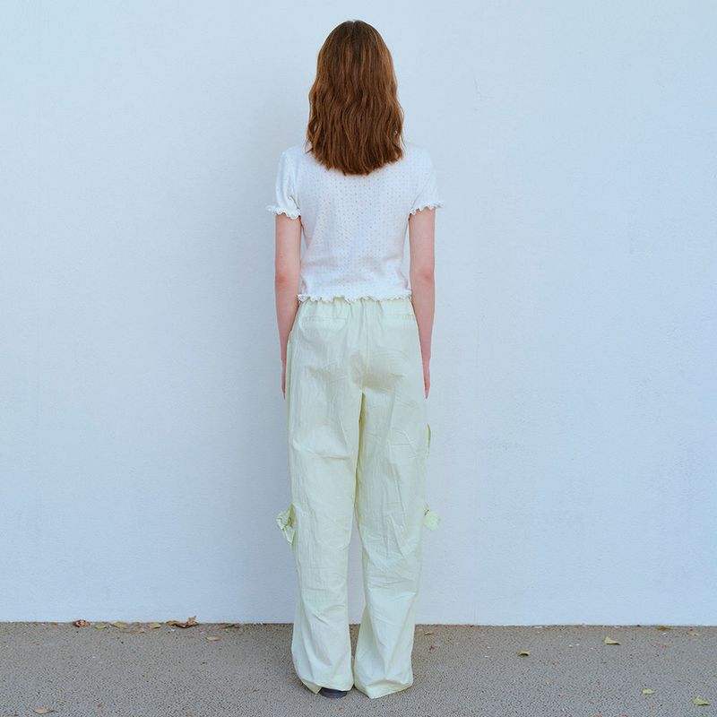 RIBBON POCKET PANTS, MELON