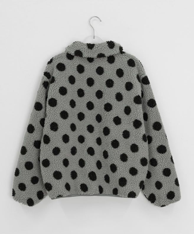 Ratmaru Dot Fleece Zip-Up Jumper