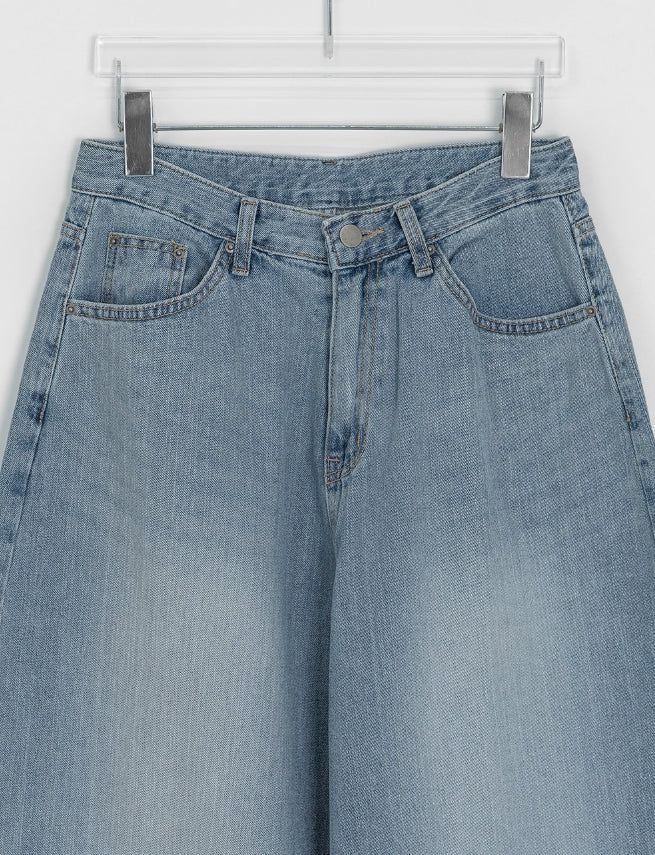 Obe wide denim pants