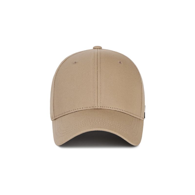 Stud logo over fit ball cap BEIGE