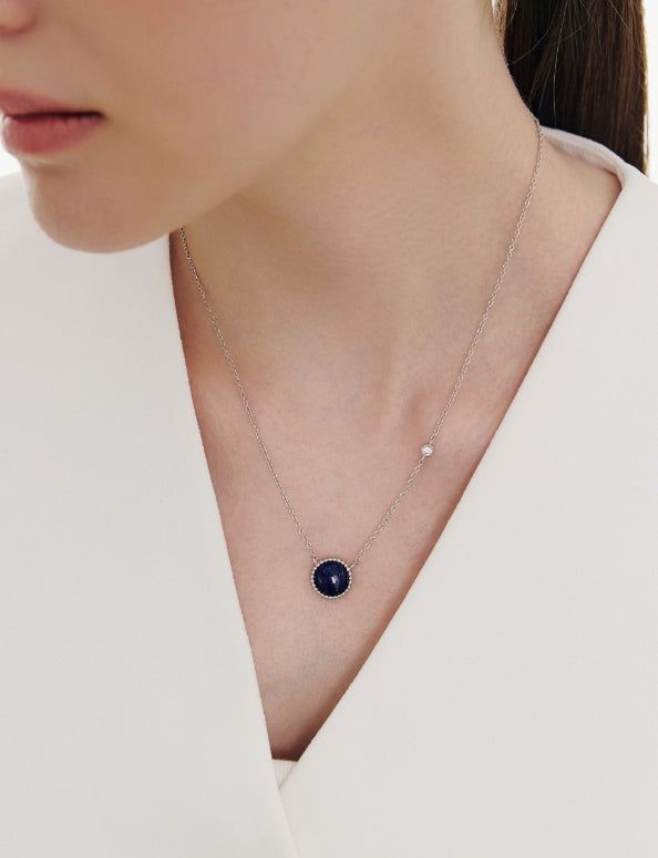 hyeres lor（イエール・ロール）の「26SS★ [Premium Plating] Penisense AB Goutte Necklace Lapis Lazuli（Accessories）」