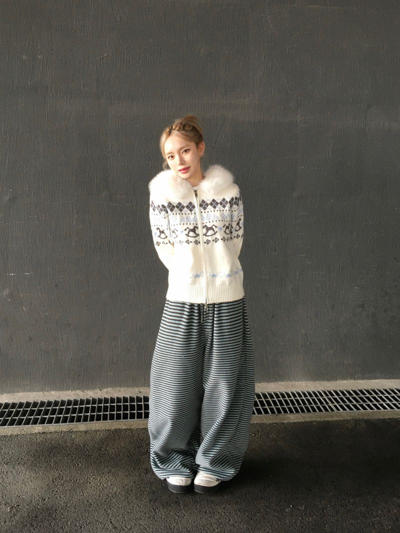 [Ritcore MADE] Striped Fleece Pants (3c)