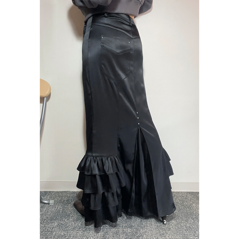 FRILL MAXI SKIRT