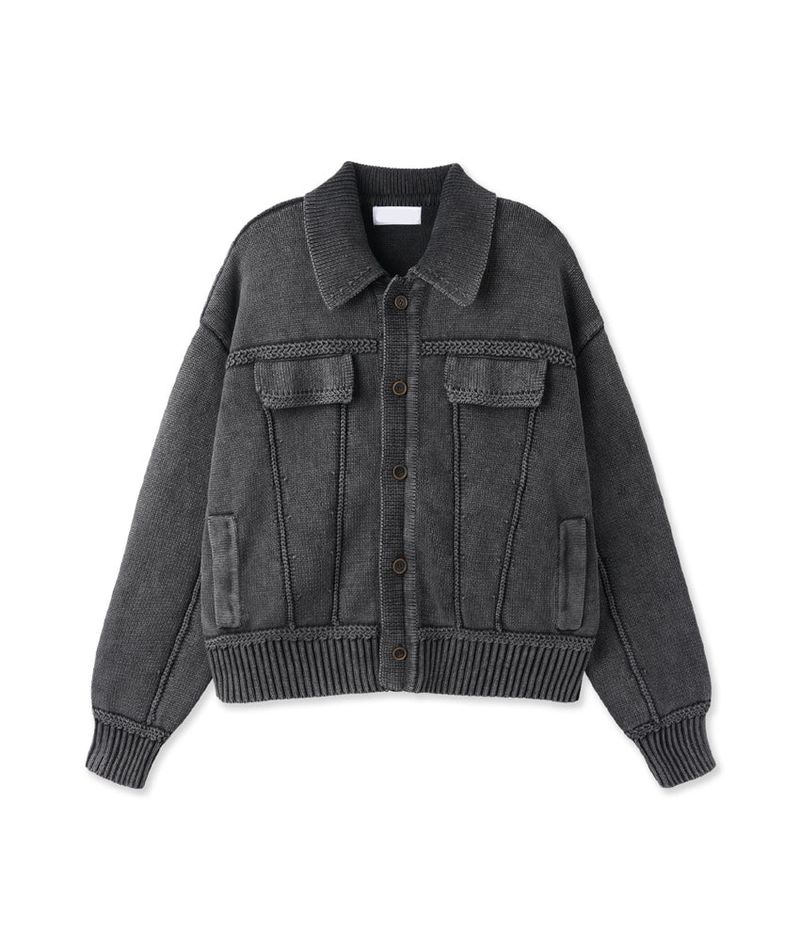 No.1412 trucker washed KNIT CD