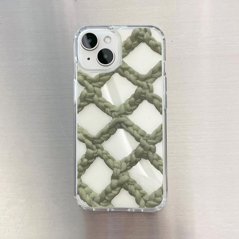 CROCHET NET PHONE CASE_GREEN