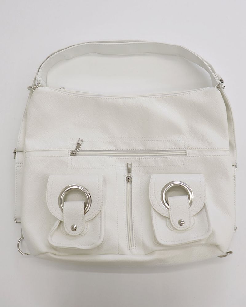 Berkan ring strap pocket two-way storage backpack shoulder bag