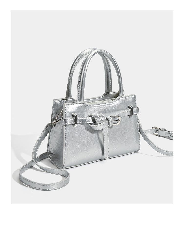 Mini Buckle Square Lock Tote Shoulder Bag