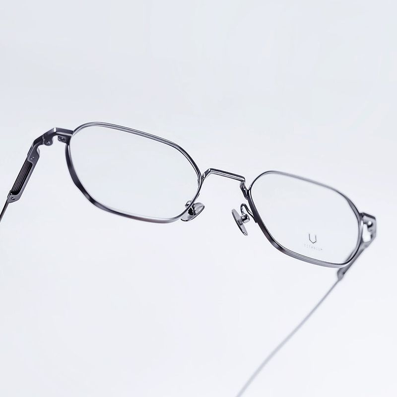 Knouun Square titanium glasses CODE. 102. A Dark Gray