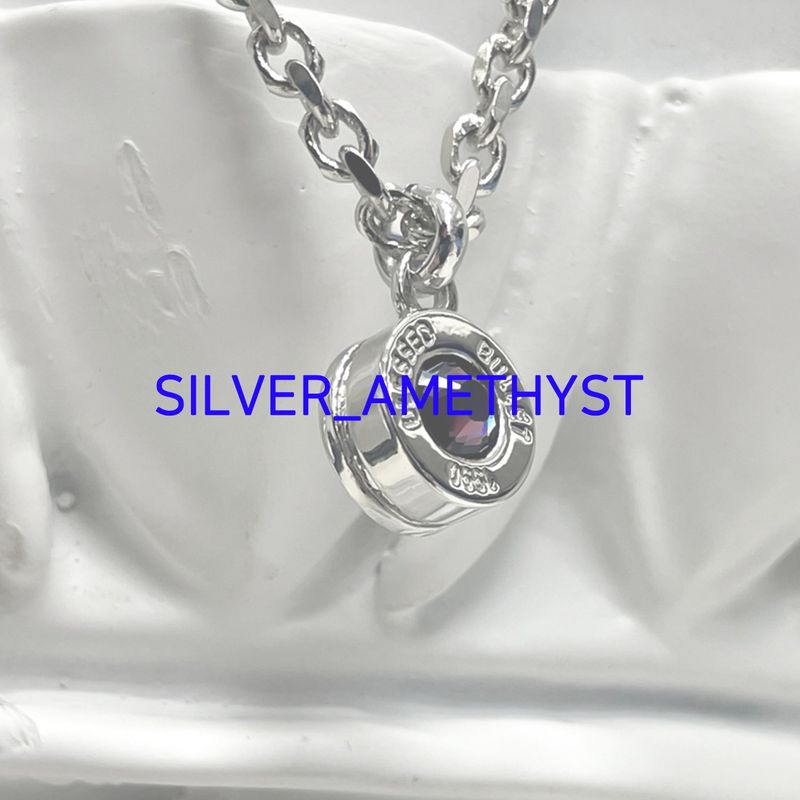Bullet Back Necklace_silver