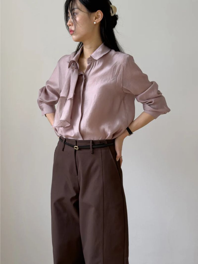 Lucia Tie See-through Blouse