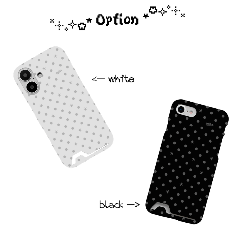 star dot card pocket phone case