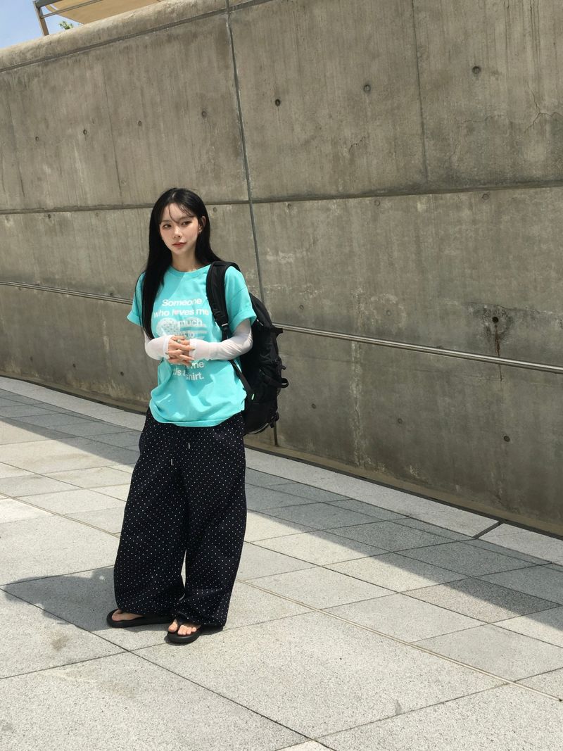 [Ritcore MADE] Mini Dot Wide Denim Pants (2c)