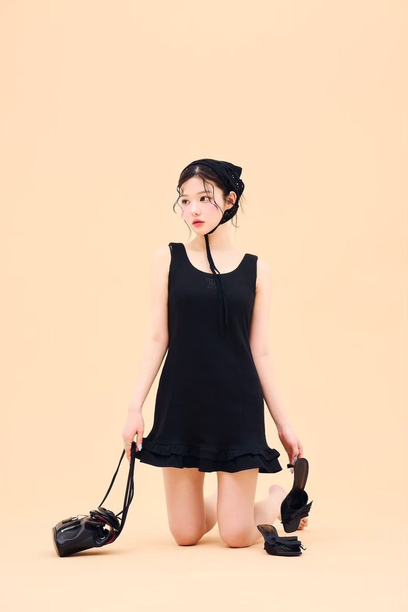 made of silk（メイドオブシルク）の「ストレッチラッフルドレス（ワンピース/ドレス）」