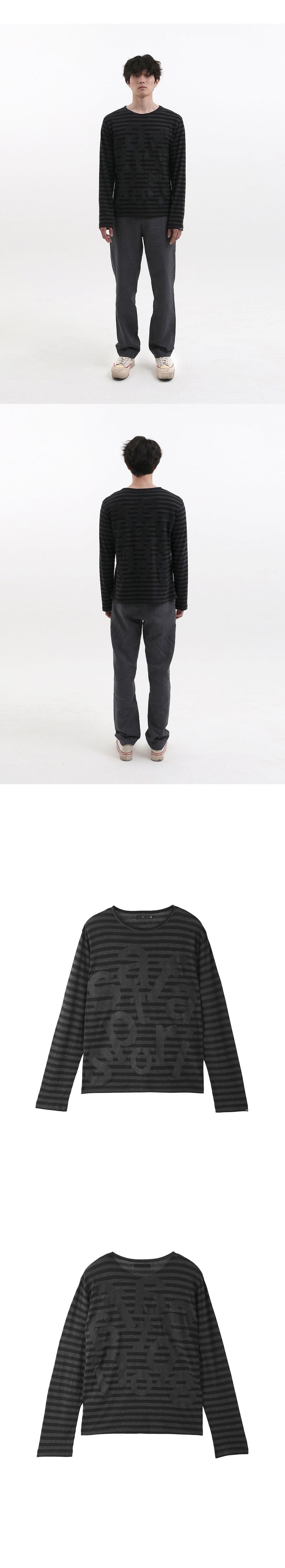 TICKETING STRIPE BORDER TEE (BLACK)