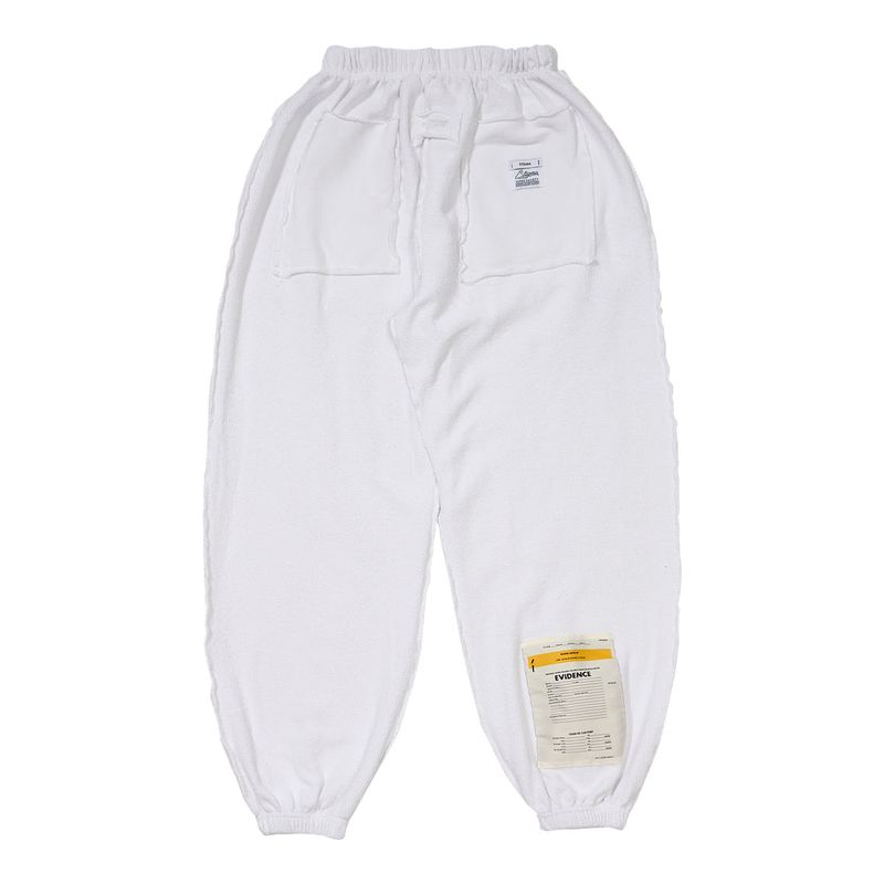 INSIDEOUT BIO-WASHED WIDE JOGGER PANTS WHITE / BLACK